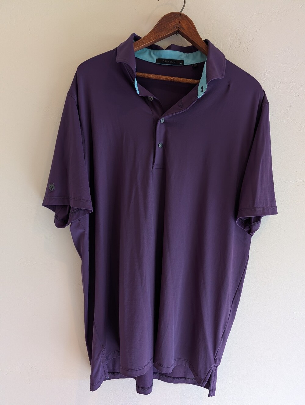 GREYSON Purple Turquoise Short Sleeve Polo Men's XL
